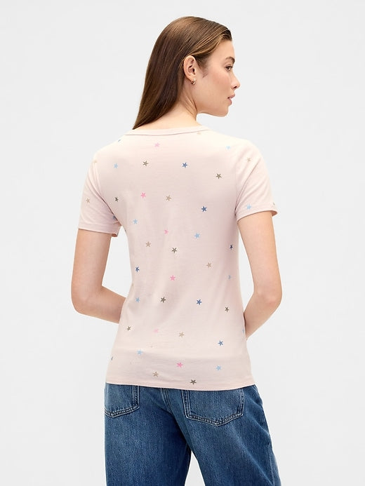 Favorite Print V-Neck T-Shirt